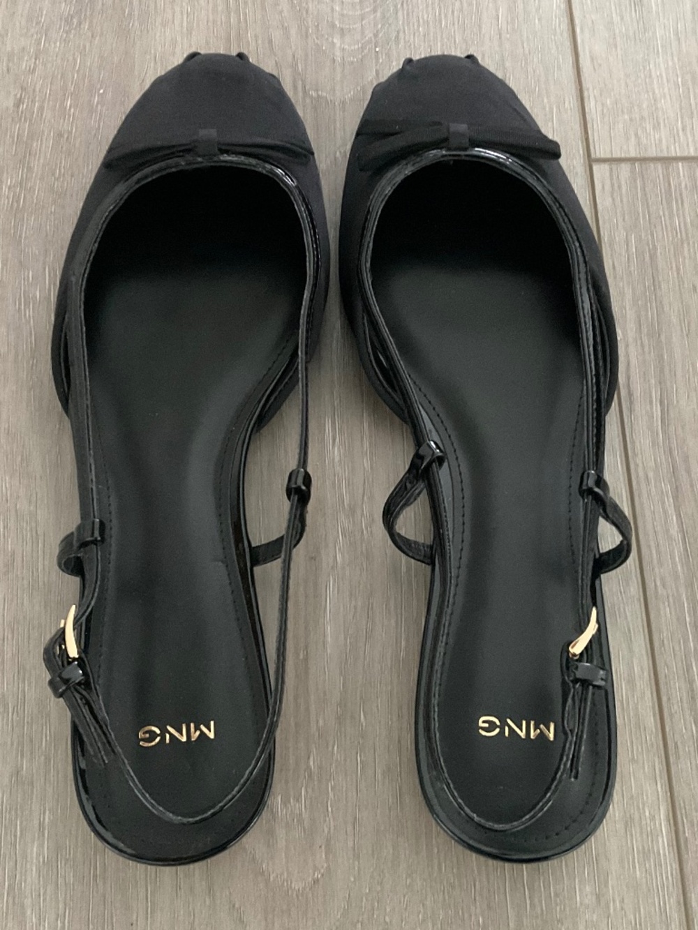 MANGO Slingback Ballet Flat in Black Size EU 41 - Picture 2 of 8